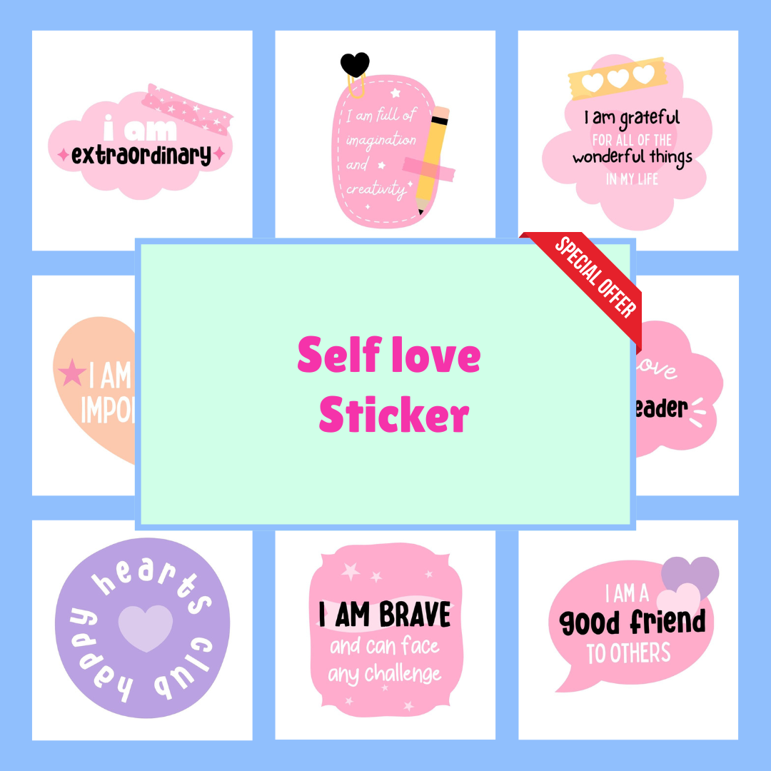 🌈 Kids Mental Health Bundle – Printable Journals & Sticker Packs (Instant Download)