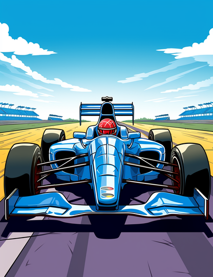 Racing Car Colouring Book 100 pages - Printable