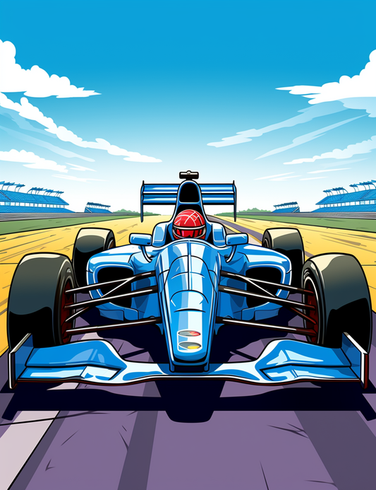 Racing Car Colouring Book 100 pages - Printable