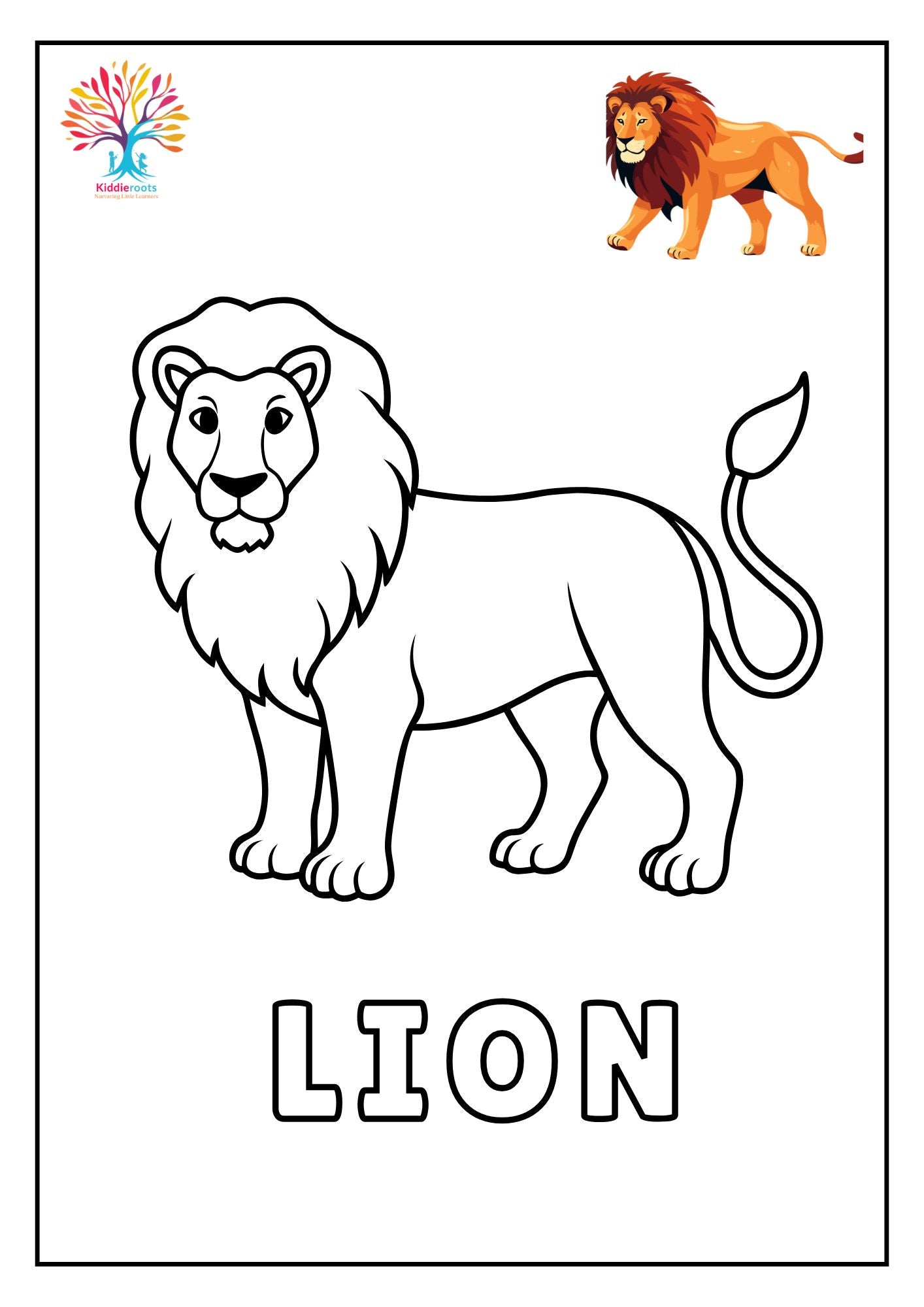 50 Wild Animal Colouring Book for Kids - Printable