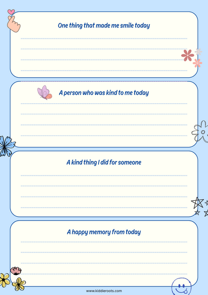 Kids Daily Journal – Printable PDF for Unlimited Use | Fun & Educational Writing & Drawing Pages