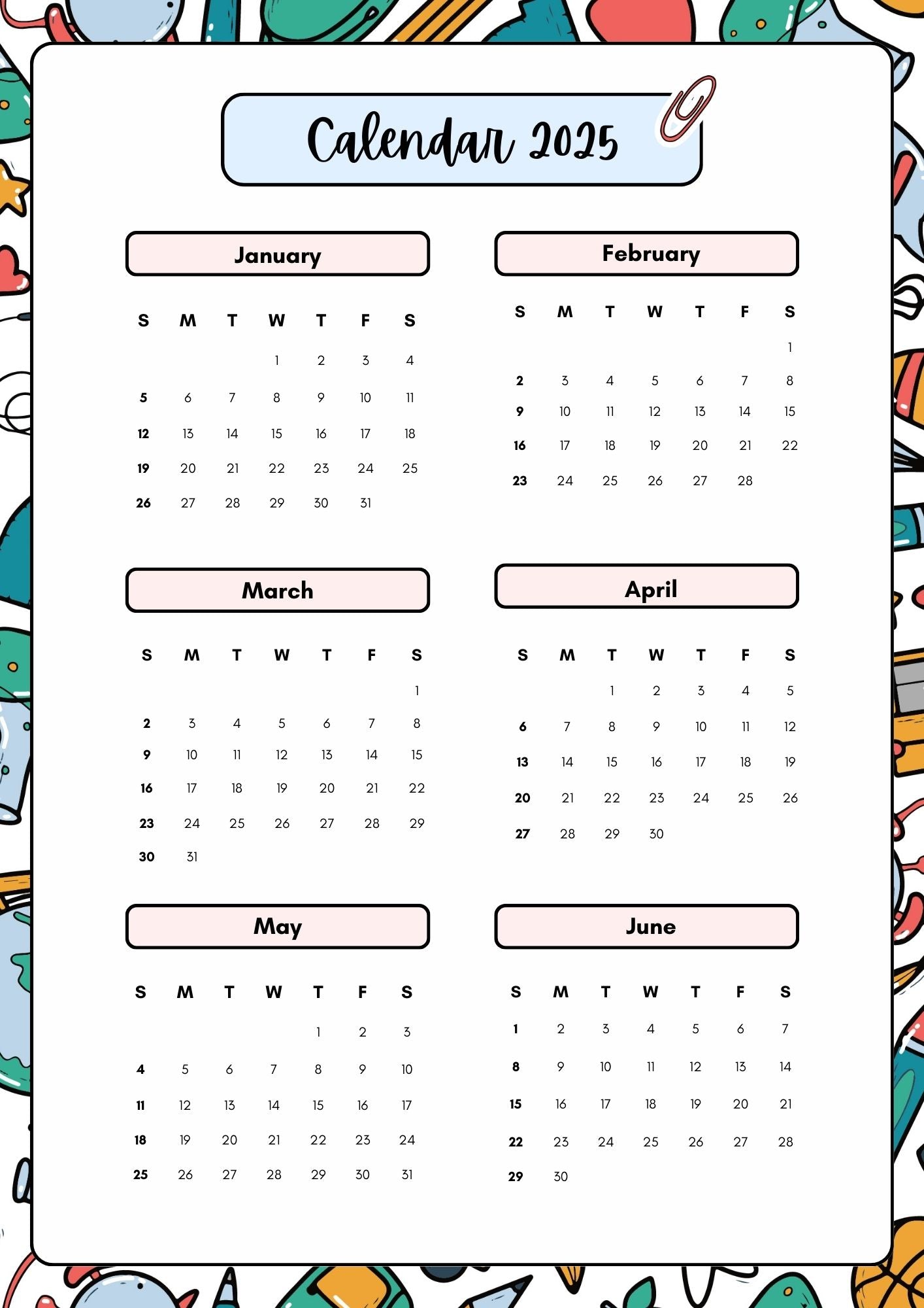 Teacher Planner- Printable