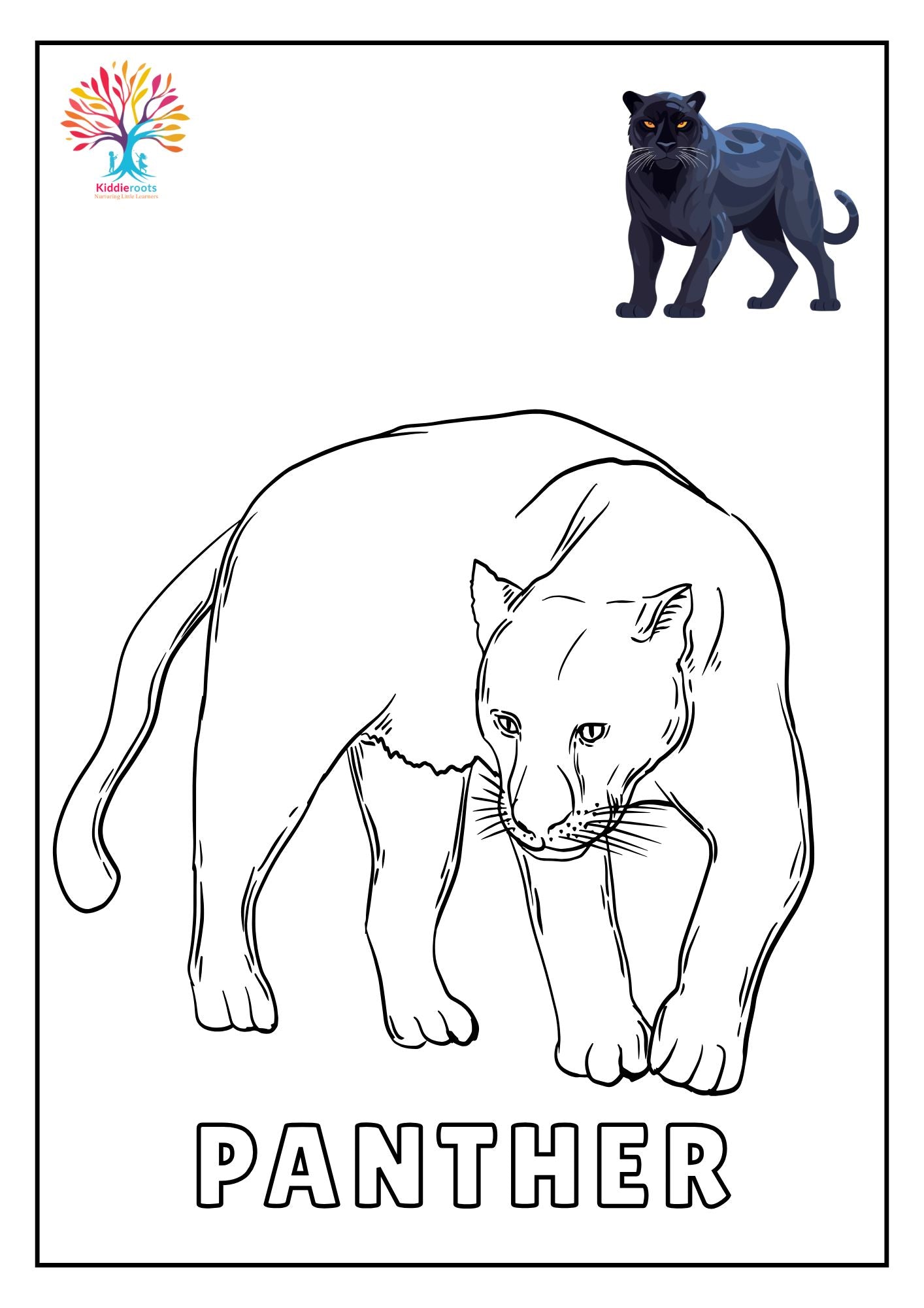 50 Wild Animal Colouring Book for Kids - Printable