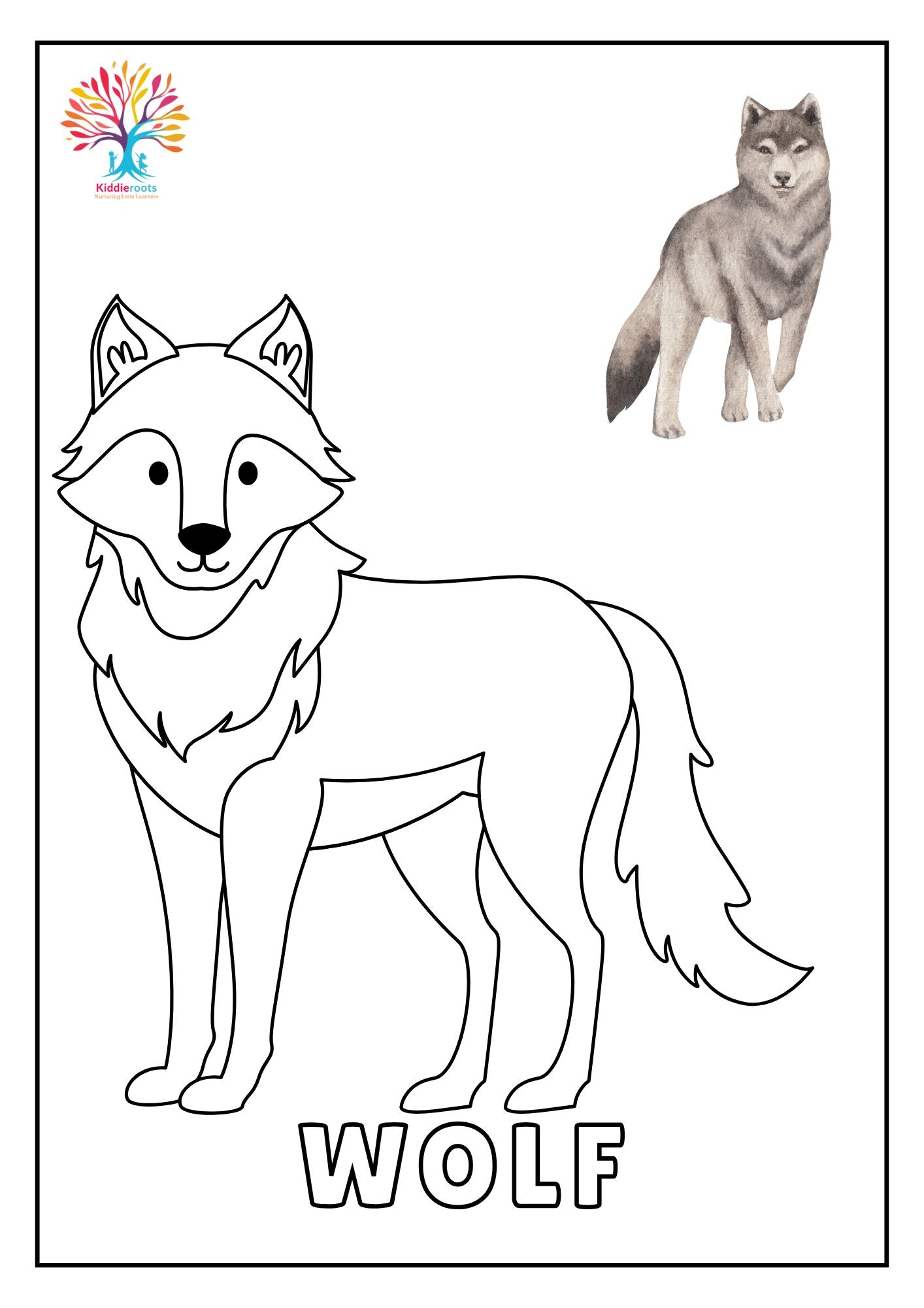 50 Wild Animal Colouring Book for Kids - Printable