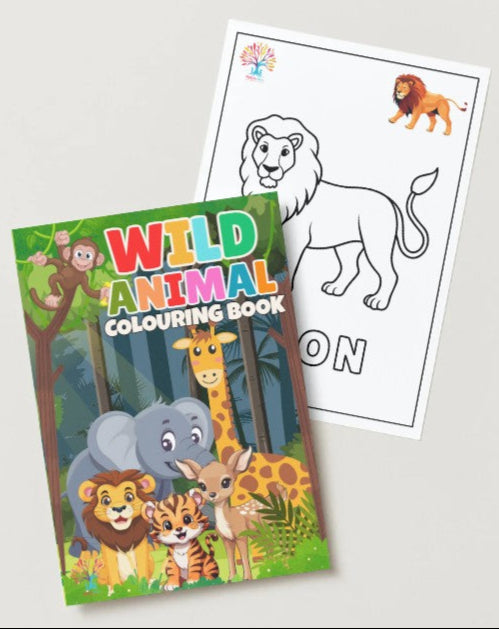 50 Wild Animal Colouring Book for Kids - Printable